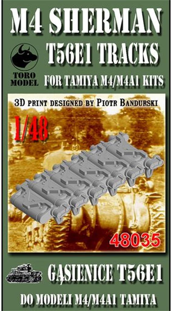 Toromodel T56E1 Tracks for Plastic Model Parts TRM48035 1/48 M4/M4A1 (for Tamiya) (Tank)