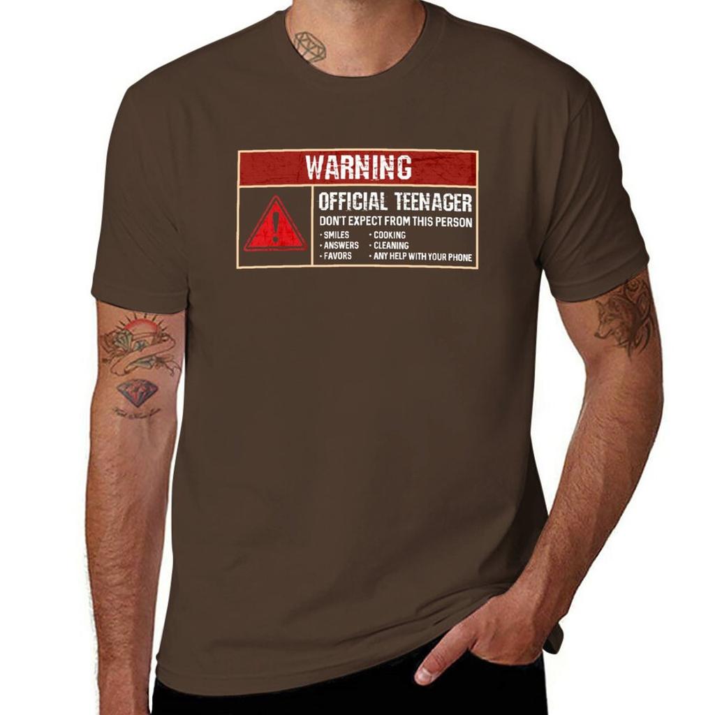 Warning Sign Its Official Teenager Funny Humor 13th Birthday Gifts for teens daughter son turning 13 years old TShirt