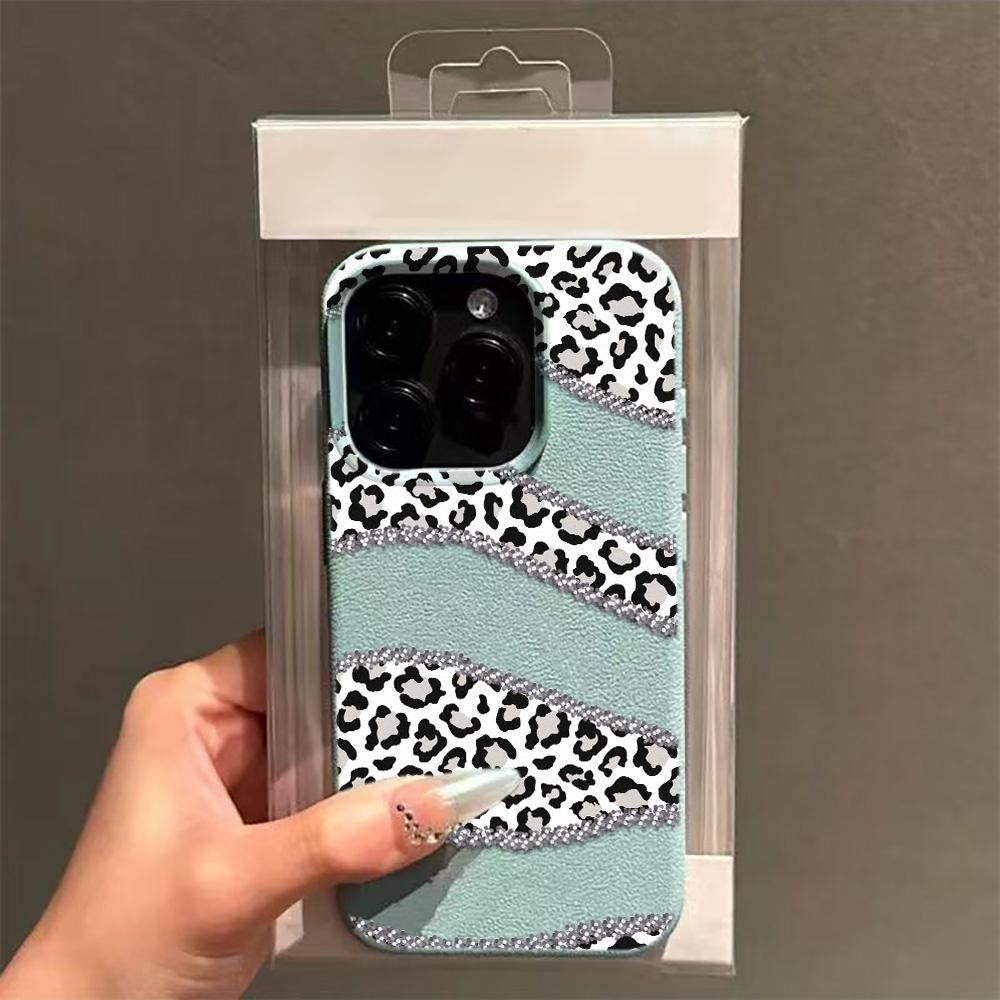 Leopard Stripe Phone Case For Iphone 17 15 11 13 Pro Max 12 16 14 17E 16E Anti-Drop Slim Soft Protective Shell Fundas