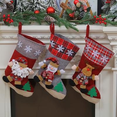 Weihnachtsstrumpf Kamin Dekoration Weihnachtsmannstrumpf Blickfang Deko