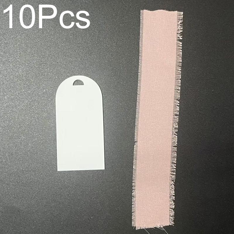 

10 шт./упак. С лентой Сделай сам Акриловый декор стола Карточка места Свадебная вечеринка Пустая бирка Именная карточка Этикетка для сиденья 10pcs