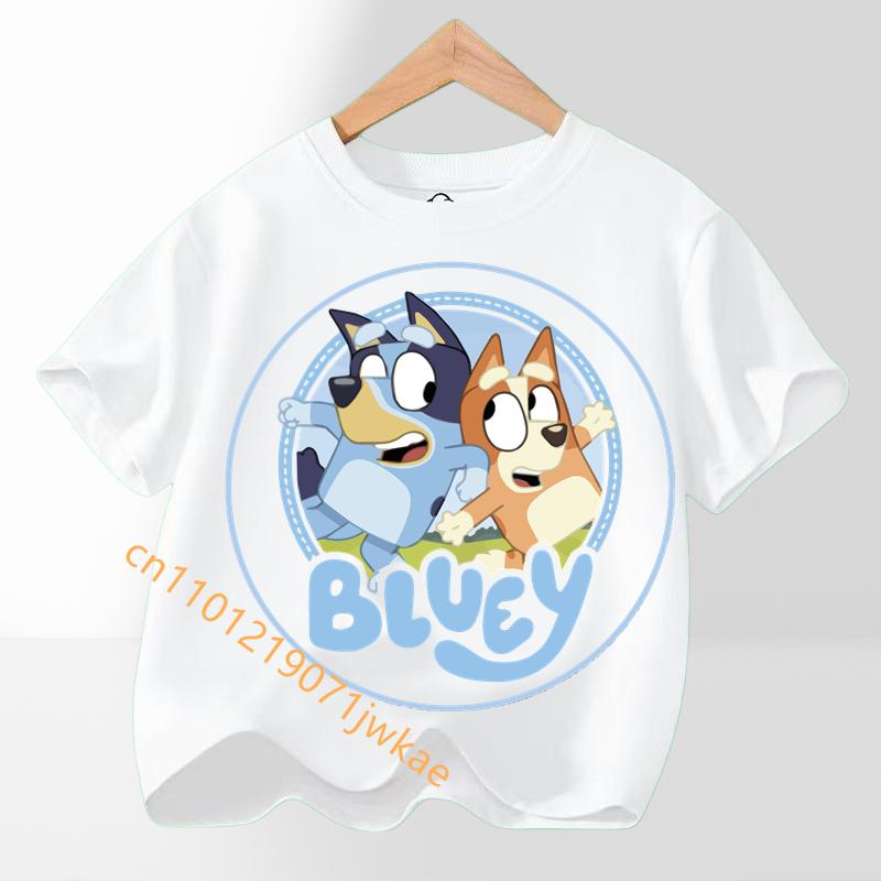 

Boys Girl Short Sleeve Tee Cute Outfits Gift T-Shirt Multi-color Bluey Kids Tees Clothes T Shirts Children Cartoons Casual Tops 140