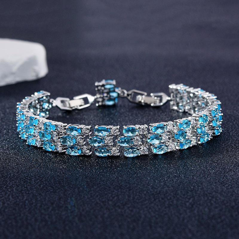 Wind Zircon Bracelet Copper Inlaid With Diamonds Jewelry Unisex Square Geometric Bracelet