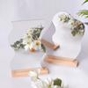 Irregular INS Decorative Mirror Wooden Base Acrylic Simple Cloud Makeup Mirror Bedroom Countertop Mirror Cosmetic Beauty Tool