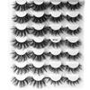 False Eyelashes Curly Multi -Layered Three -Dimensional Imitation Mink Hair Cross Thick Messy Eyelashes