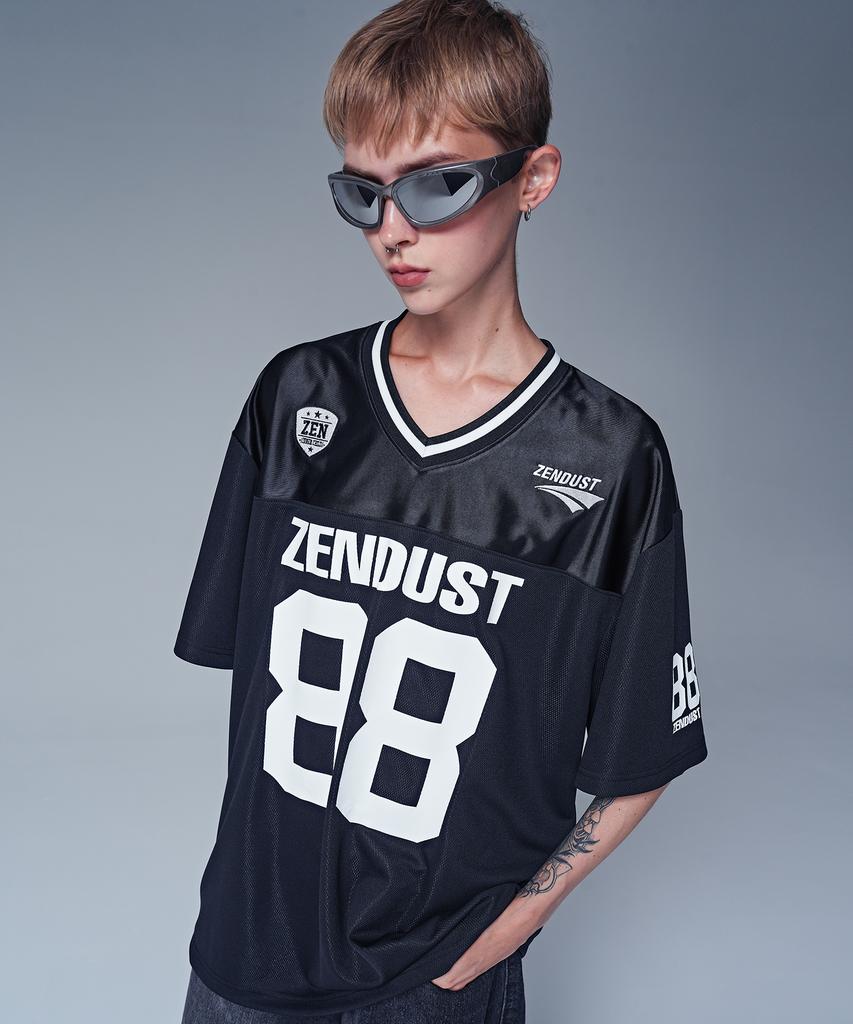 ZENDUST Chrome Play Football Jersey T-Shirt Black