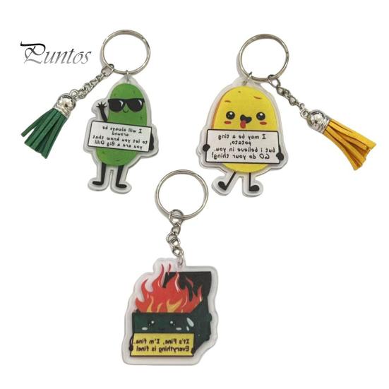 

3 шт./набор брелок-подвеска с позитивной цитатой, забавный дизайн соленых огурцов, вдохновляющие брелки, аксессуары для сумок 1 Set