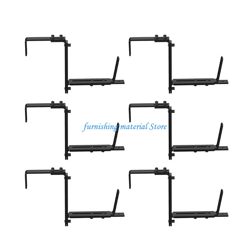 Y5GD Upgrades Window Sill Planter Support Set Expandable Metal Brackets Set Outdoor Window Planter Mounting Brackets 4/6pcs