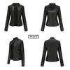 Yeni Moda Oversize Crop Racer Biker Ceket Kadın PU Suni Deri Motosiklet Bomber Mont İnce Fermuarlı Günlük Dış Giyim Plus Size S'den 4XL'e