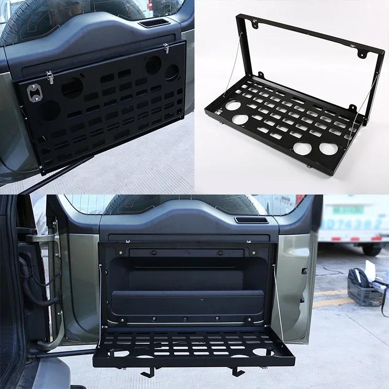 For Land Rover Defender 90 110 2004-2024 Aluminum alloy black car tailgate can foldable pallet rack car modification accessories