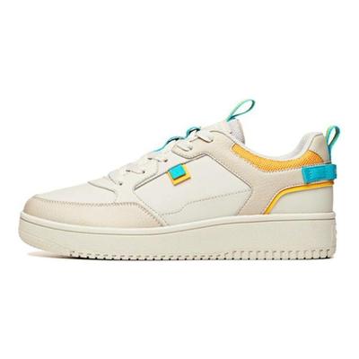 Synthetisches Leder Rutschfest Wasserdicht Low-Top Sneaker Herren Sneaker Weiß Grau 912228066-1