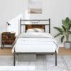 VidaXL Cadre de lit sans matelas chêne fumé 90x190cm bois d'ingénierie 4106735