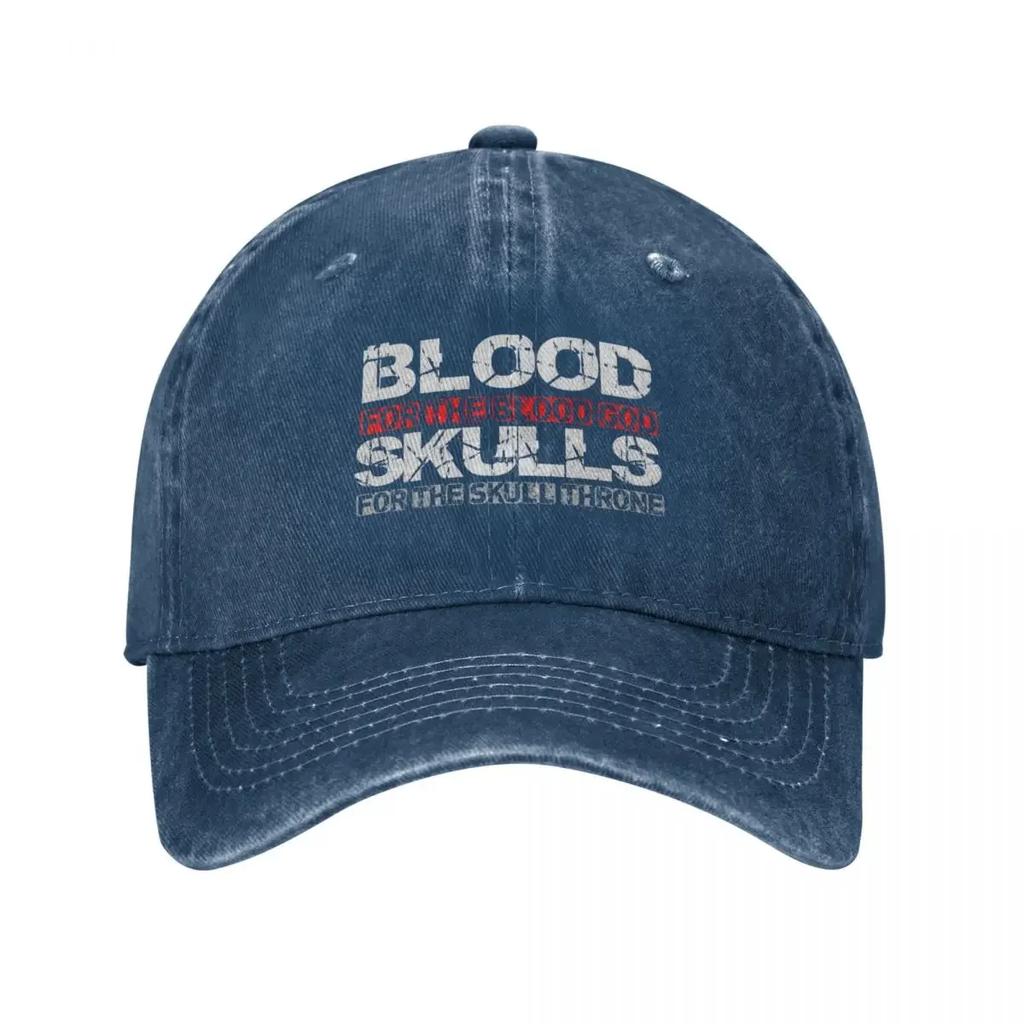 Blood For The Blood God Skulls For The Skull Throne Print Baseball Cap fun hats fishing hat tactical cap Women Hats Unisexs