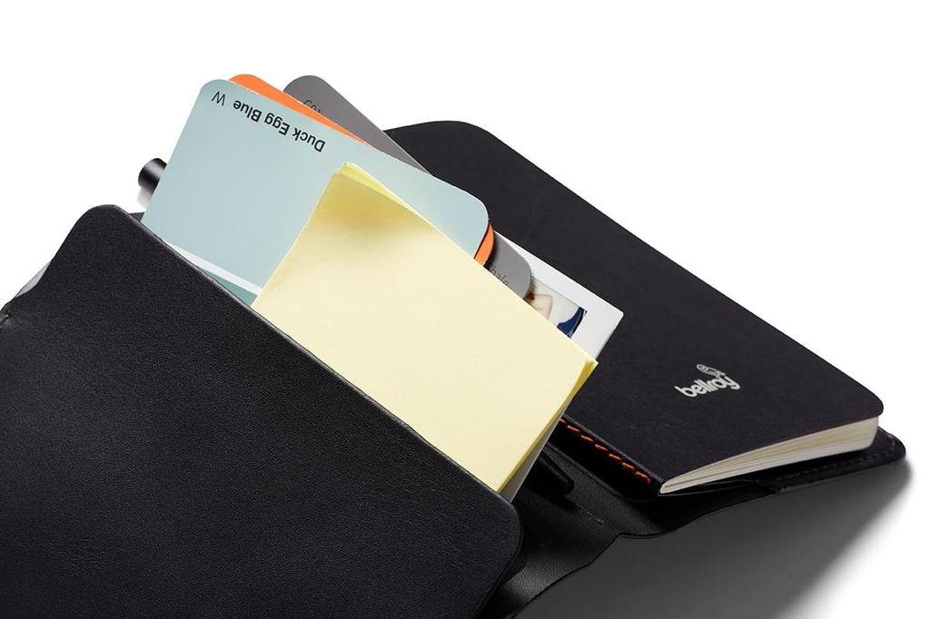 Bellroy Notebook Cover, A6 Leather Notebook Cover - Black