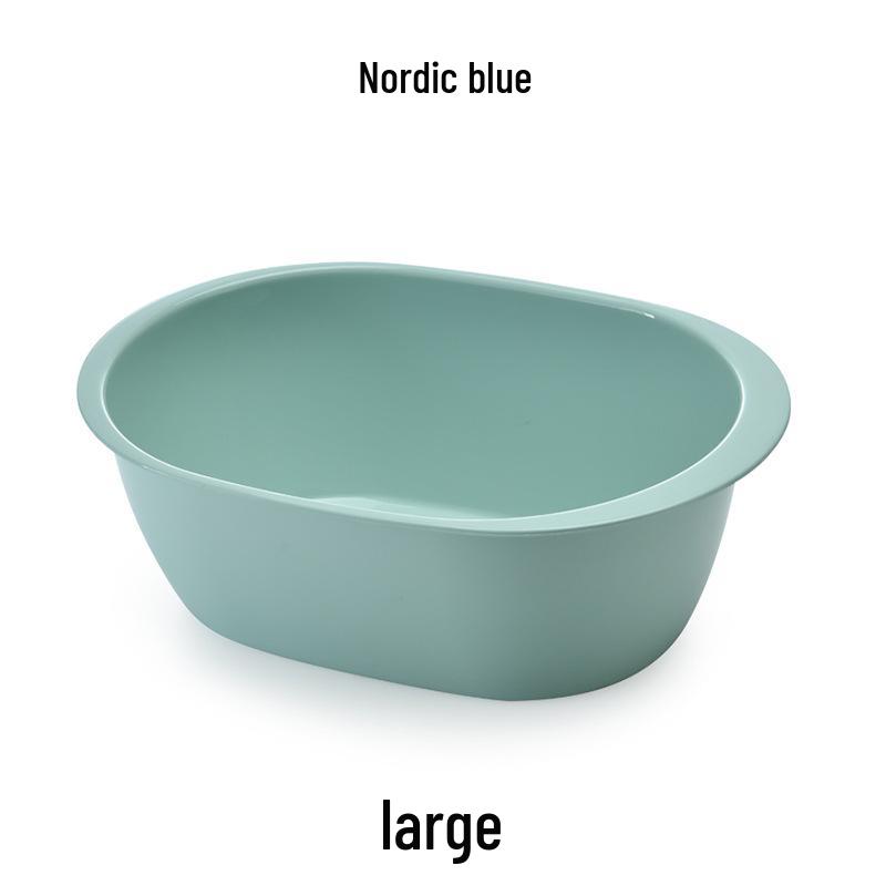 Large Oval Thickened Plastic Washbasin - Baby & Children's Bath or Laundry