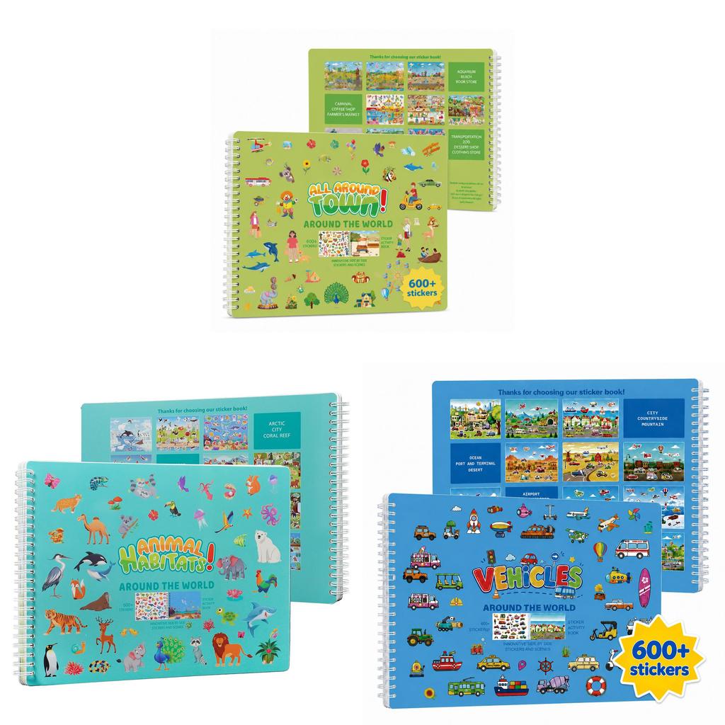 Childrens Traffic Sticker Book Coloring Activity Book With 600 Stickers For Ages 3 To 8