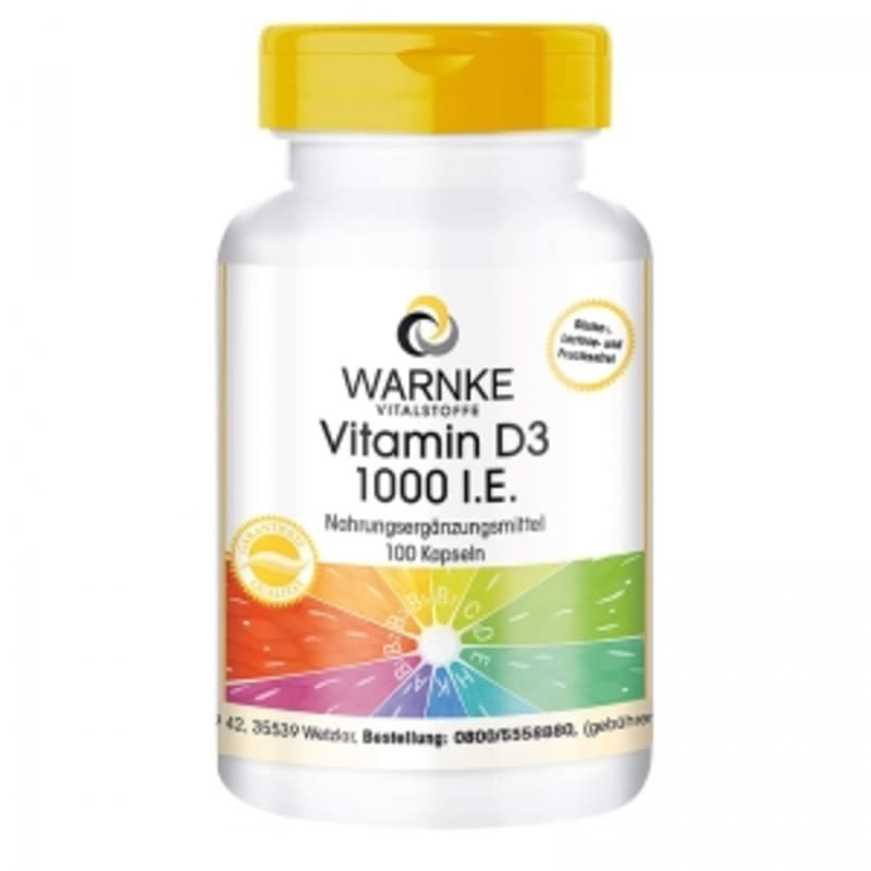 

Warnke Vitamin D3 1000 I.E. 100 Capsules