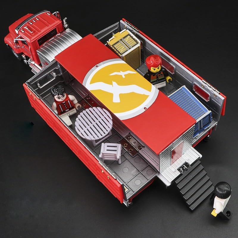 Combinație de modele la scară 1/50 pentru remorcă de mașină din aliaj, replică de decorare statică a camionului