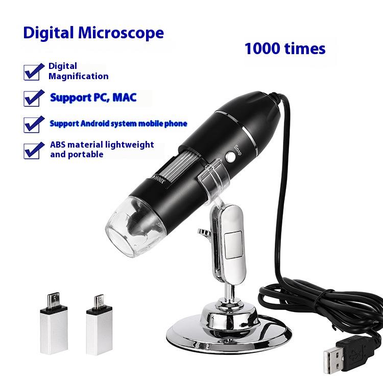 Digital Usb Microscope Three In One 1000X Electron Microscope 1600X Maintenance Magnifying Glass