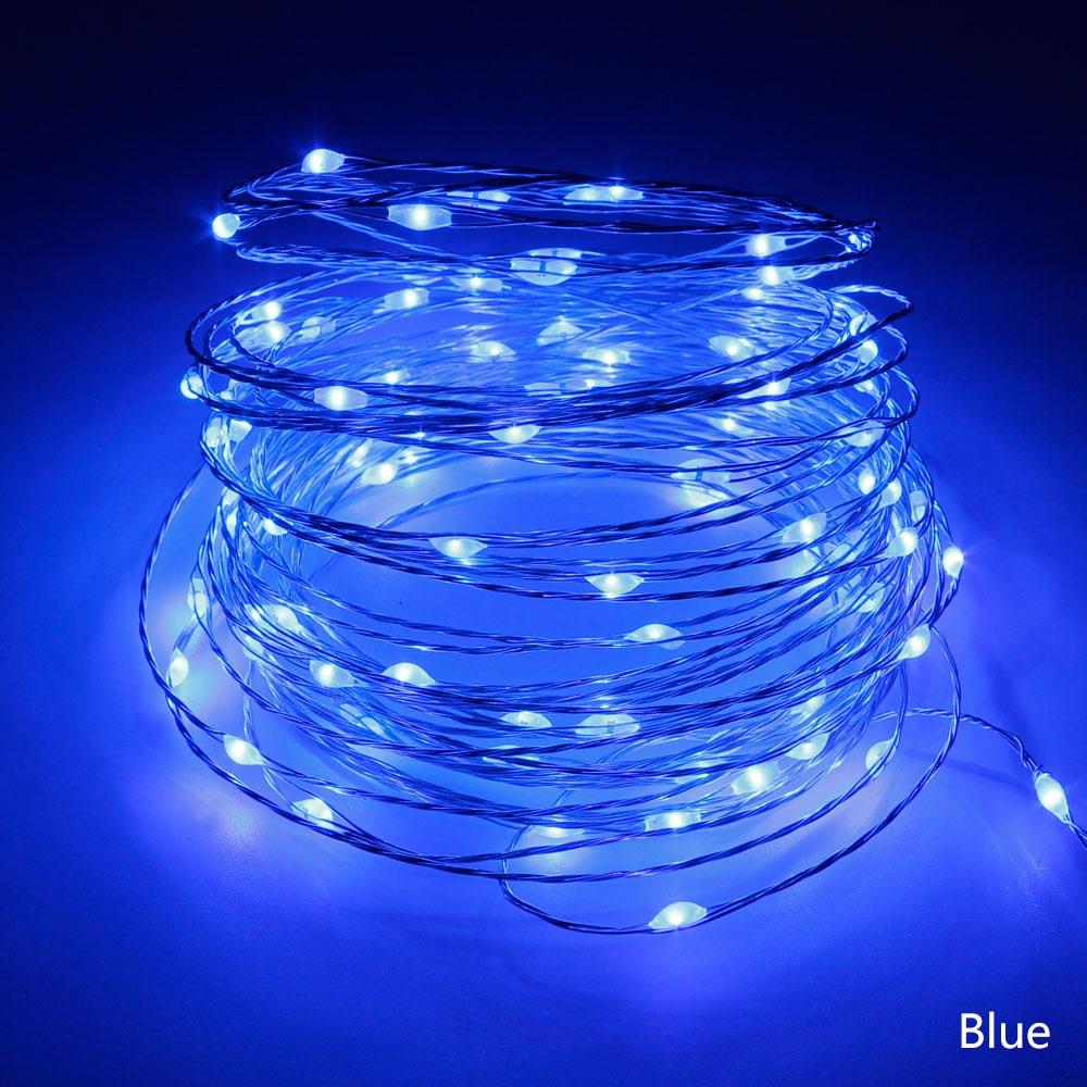1pcs USB Powered LED String Lights 5M 50leds / 10M 100leds Silver Wire Fairy Garland for New Year Wedding Christmas Holiday Gift