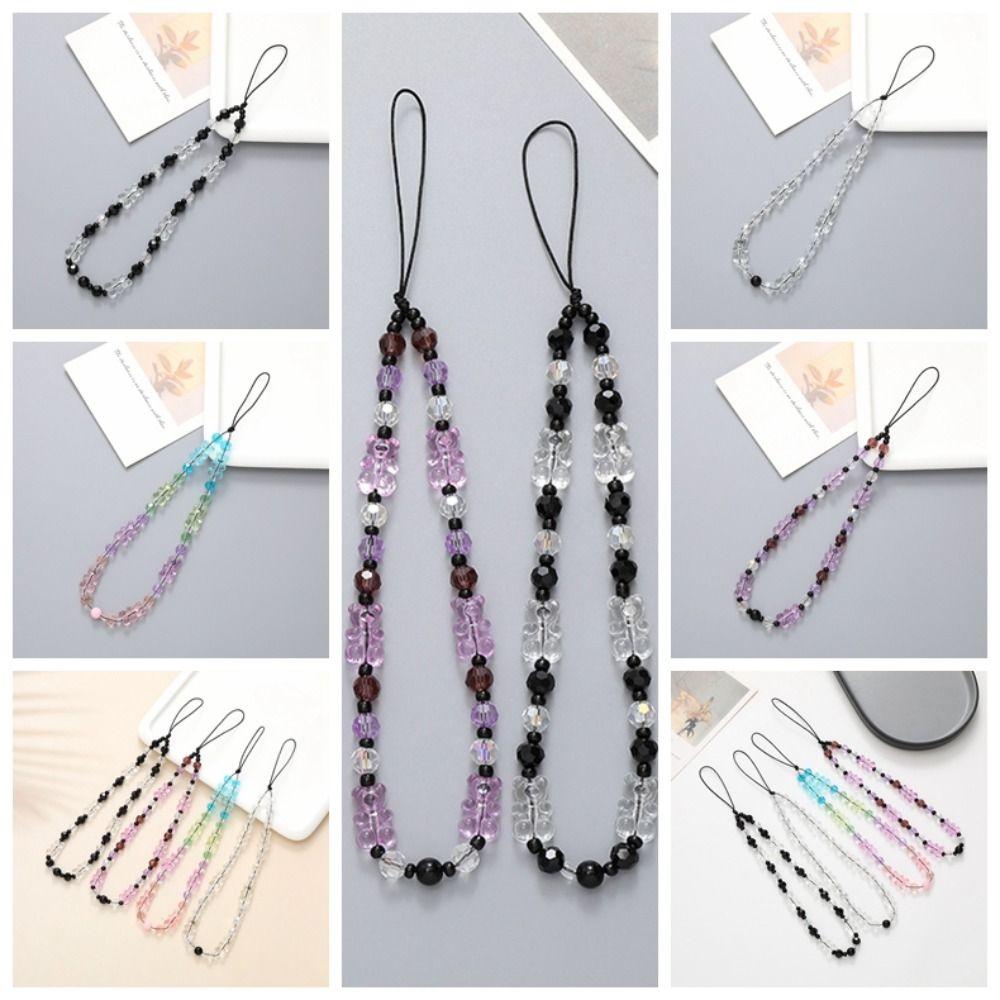 

Beaded Beaded Bear Phone Pendant Acrylic Acrylic Cellphone Wrist Strap Girl/Lady