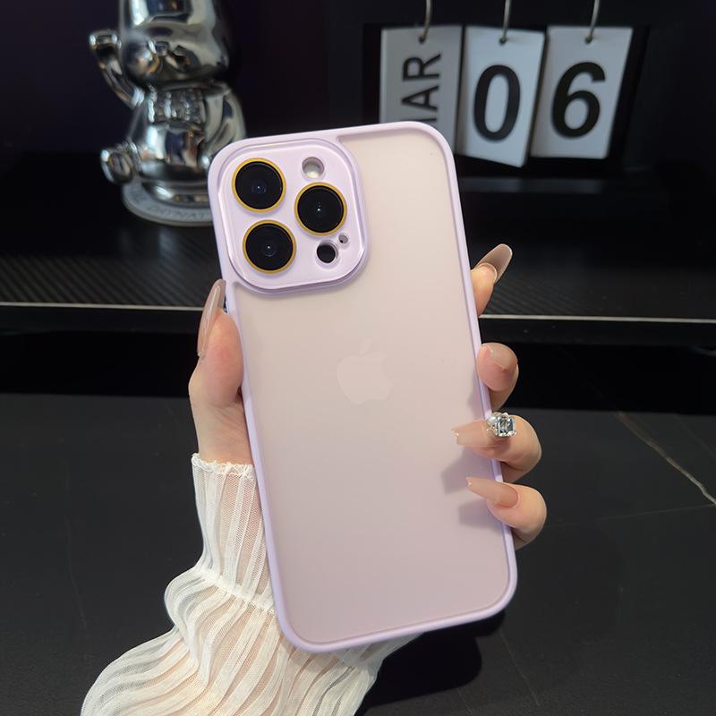 Simple Lens Film Mobile Phone Case Suitable for Apple 17 Hard Shell IPhone 15 Skin Scrub 13 14pro All Inclusive Set