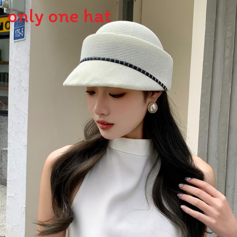 

Summer Knit Sun Hat For Women With Uv Protection And Breathable Fabric For Casual Sunshade білий