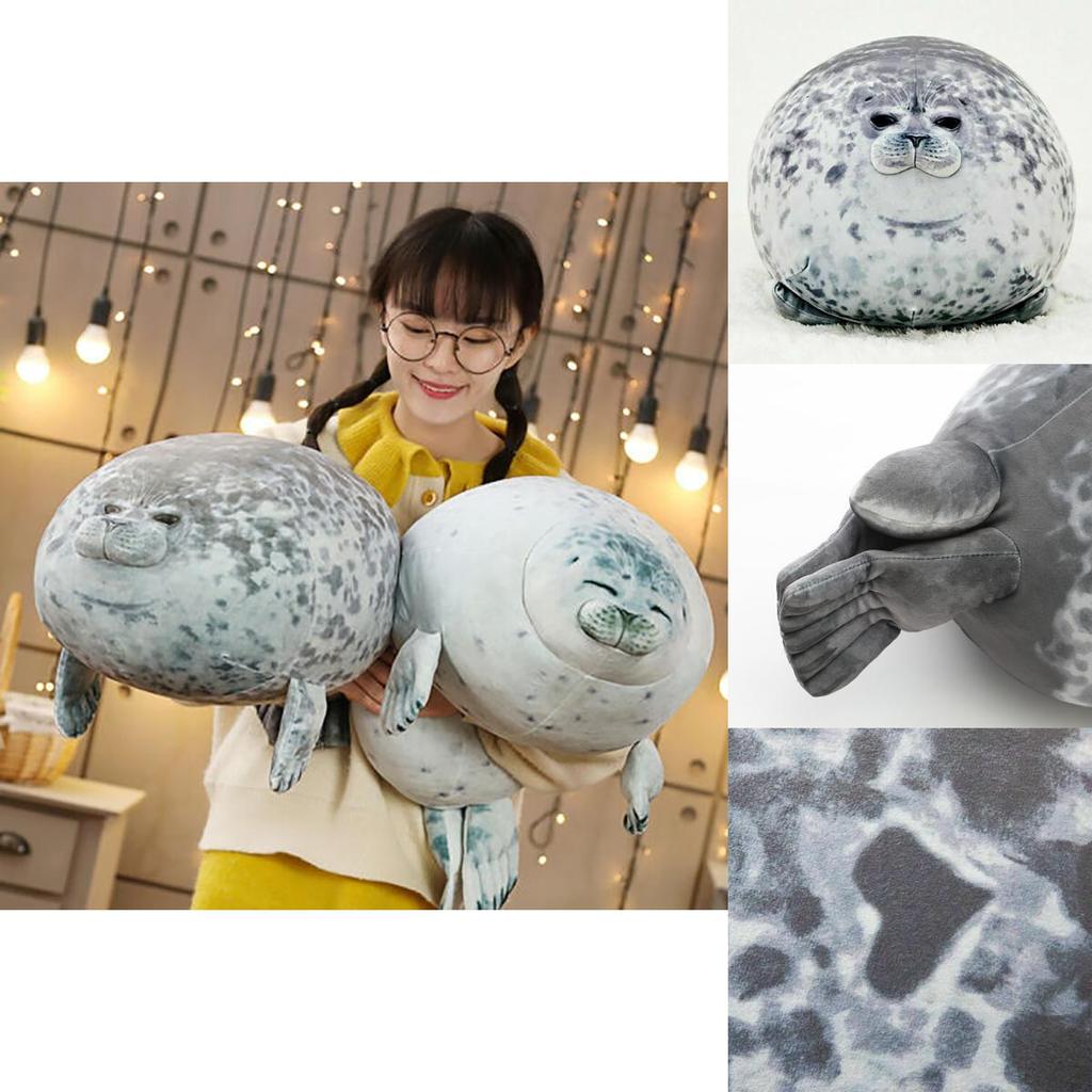 Large Chubby Blob Seal Plush Toy Animal Pillow Pet Soft And Cute Ocean Stuffed Doll Gift