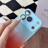 Gradient Heat Dissipation Case For iPhone 17 Pro Max 16 15 14 13 Pro Max Lens Protector Shockproof Hard PC Matte Back Cover