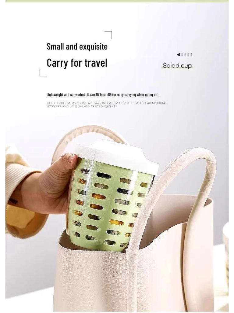 Portable Food-Grade Cutlery Set for Camping, Picnic, and Office with Fork and Salad Cup