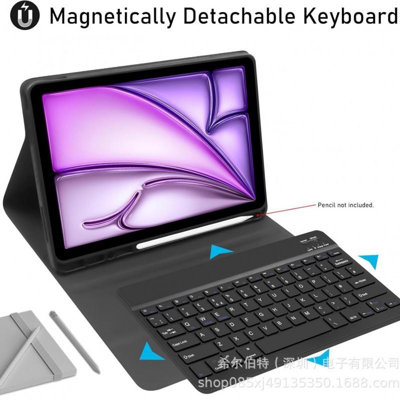 11-inch IPad Pro Air 7/6 Case With Silent Bluetooth Keyboard Pen Slot Magnetic TPU Protective Cover