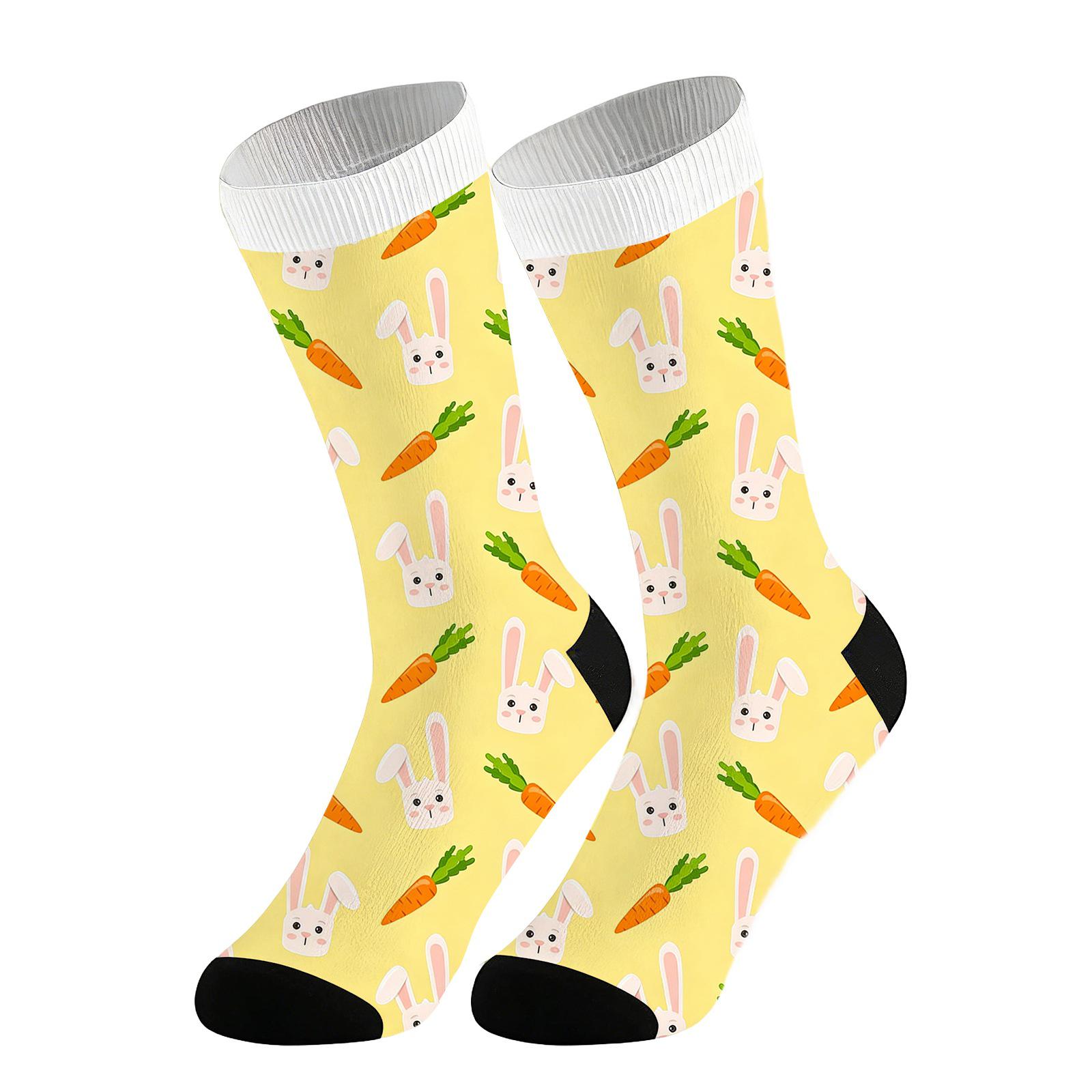 QST Fun Cartoon Easter Socks - Cute, Trendy Styles for Men and Women