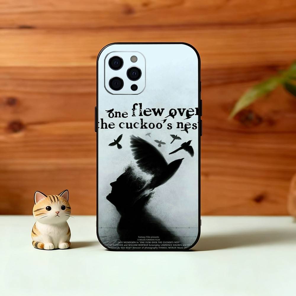 Cuckoo's Nest Movie Phone Case For iPhone 17,16,15,14,13,12,11 Plus,Pro Max,XS,Soft Silicone Black Cover