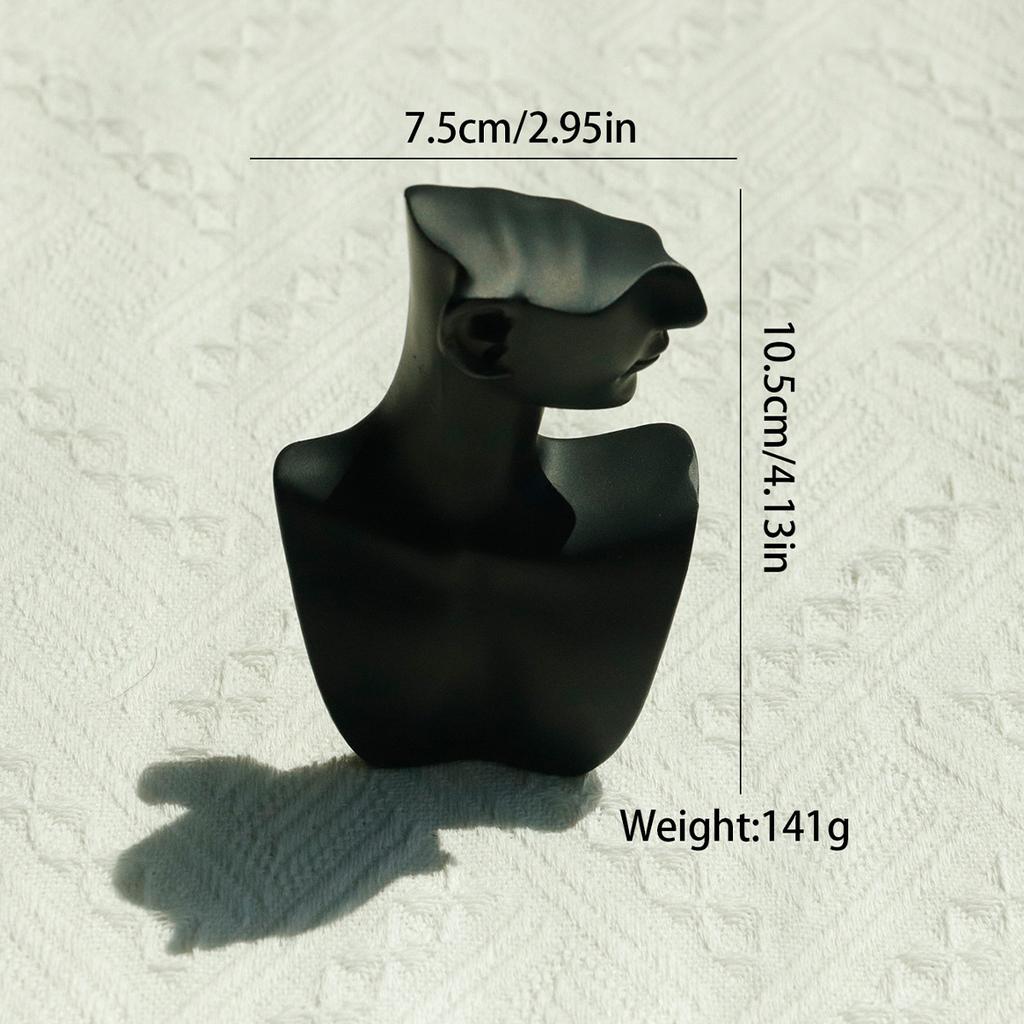 1pc Resin Side Face Mannequin Jewelry Display Stand Head Bust Portrait Necklace BraceletS Earrings Jewellery Storage Rack Holder