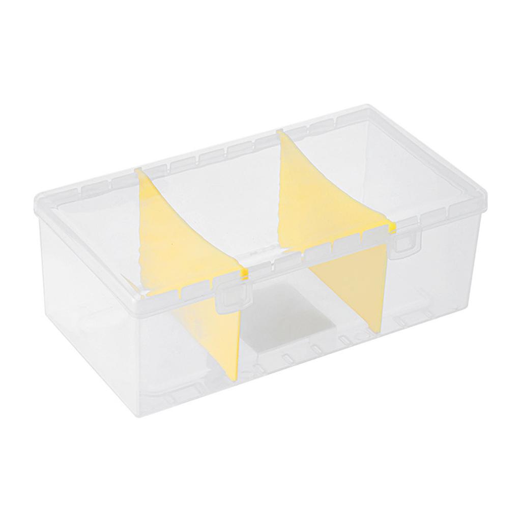 Small Item Storage Container Rectangle Stackable Multipurpose Desktop Dividers Makeup Holder Box with Lid
