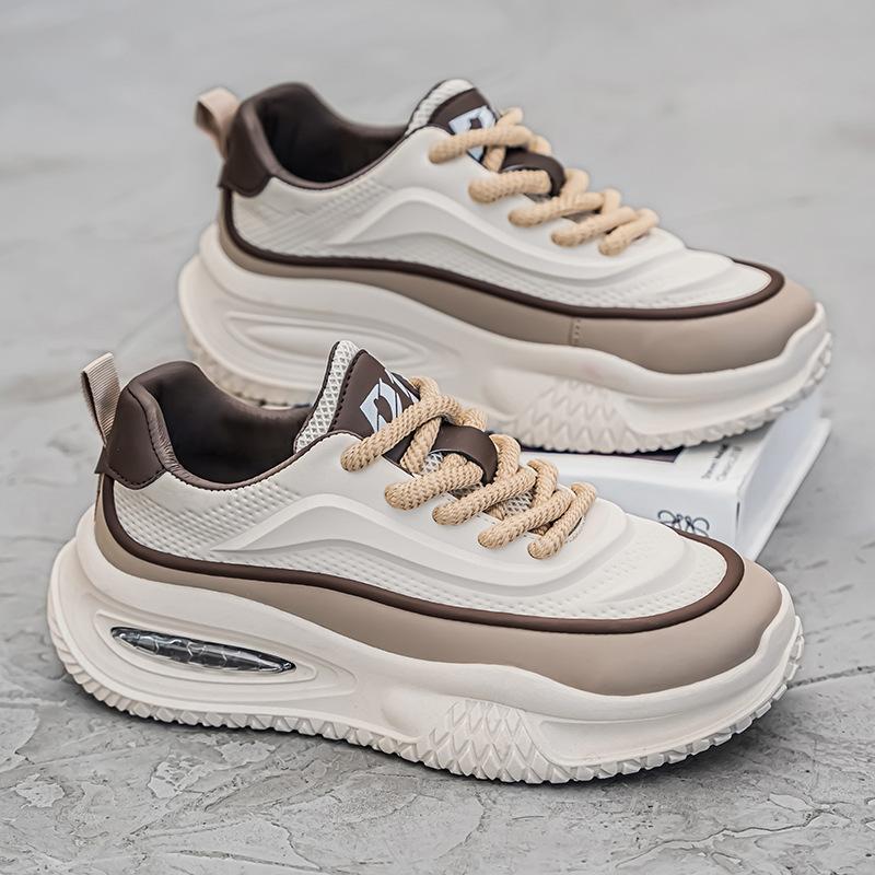 Men's shoes spring new fashion trend sports casual shoes men's versatile thick sole heightening wear-resistant men's shoes