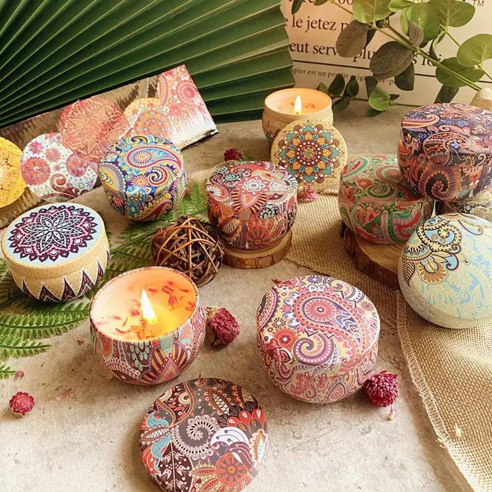 1 Piece - Dried Flower Aromatherapy Candle | Combination of Soy Wax Oil and Essential Oil | Ideal Gift for Female Friends