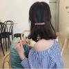 Light luxury crystal hairpin, high-end headgear, flash diamond edge clip, handmade jewelry, hair accessories.