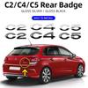 1pcs ABS 3D Car Rear Trunk Badge Sticker Styling for Citroen C2 C4 C5 Logo Auto Body Emblem Decals Auto Modified Accessories YX3