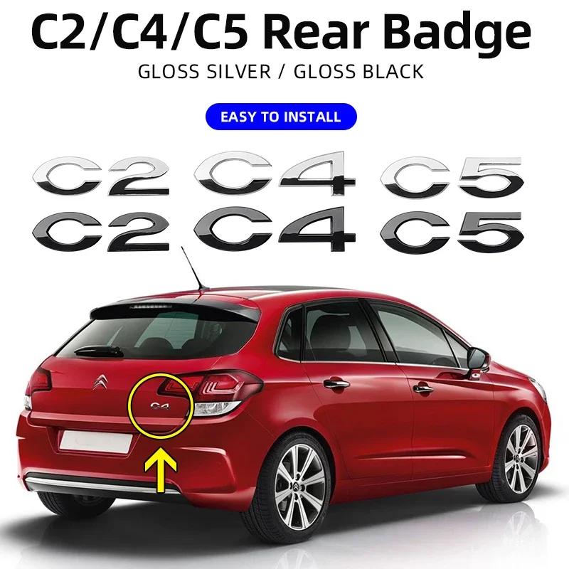 1pcs ABS 3D Car Rear Trunk Badge Sticker Styling for Citroen C2 C4 C5 Logo Auto Body Emblem Decals Auto Modified Accessories YX3