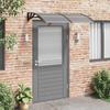 Door Awning - Exclusive House - Black - Polycarbonate 150x100 Cm - Aluminum Frame