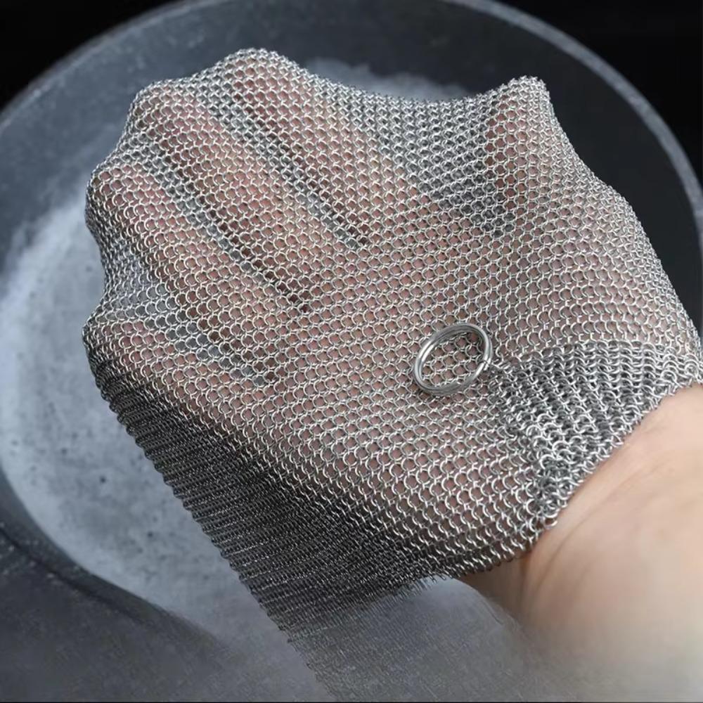 Square Pan Rust Remover Rust-free Steel Wool Pot-washing Net Stainless Steel Dishcloth  Bowl