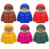 Unisex Kids' Thickened Velvet Hooded Cotton Jacket for Winter