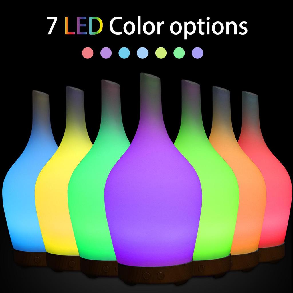 100ml Ultrasonic Aroma Diffuser & Seven-Color Humidifier Lamp