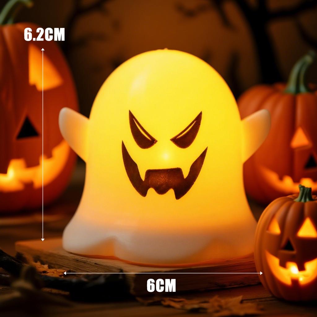 Halloween Decorations LED Candle Light Plastic Ghost Skull Lamp for Home Bar Haunted House Halloween Party Decor Horror Props