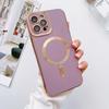 For IPhone 16 Solid Color Electroplated Magnetic Case for Apple 15 Promax All Inclusive 14pm with Lens Film