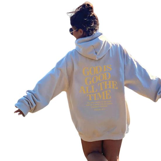 Unisex Fall Winter Hoodie Letter Print Hooded Long Sleeves Patch Pocket Loose Pullover Pure Color Sport Daily Wear Couple Top