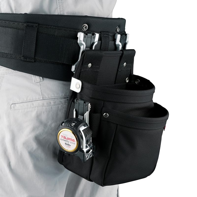 Tajima Safe System Safe Twin Tool Pouch, Nylon Cordura, 2-Tier Medium Size SFKBNC-2M2H