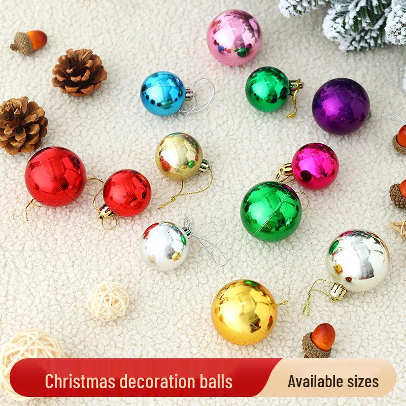 4/5cm Shiny Christmas Tree Ball Ornaments - Colorful Decorative Hanging Balls for Holiday Decor