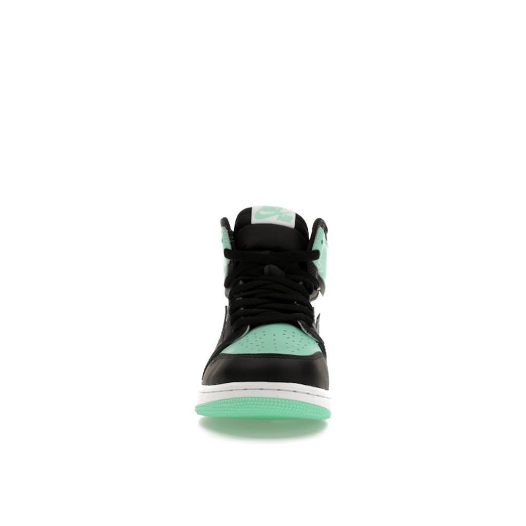 Pantofi sport pentru copii Air Jordan 1 Retro High OG GS Green Glow, albi și negri, FD1437-130
